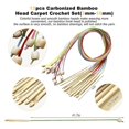 thumbnail image 3 of Tunisian Crochet Hooks Set with Case: 24pcs Tunisian Crochet Bamboo Hooks Set with Cable Afghan Crochet Aluminum Hooks, 3 of 5