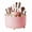 Pink, variant on DASITON Large Capacity Makeup Brush Holder,360 ° Rotating Makeup Organizer,5 Slot Makeup Brushes Cup,for Vanity Decor,Bathroom Countertops,Desk Storage Container,Cosmetic Display cases(Black)