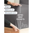 thumbnail image 2 of Extra Deep Queen Fitted Sheet - Hotel Luxury Single Fitted Sheet Only - Easily Fits 18 inch to 24 inch Mattress - Ultra Soft, Wrinkle & Fade Free w/Extra Deep Pockets - Breathable & Comfy - Dark Grey, 2 of 7