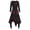 Red, variant on Fesfesfes Long Sleeve Dresses For Women Dress Plus Size Tie-Dye Print Lace-up Handkerchi Gothic Dress