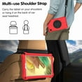 thumbnail image 6 of Kids Friednly Case for Samsung Galaxy Tab A7 Lite/T220/T225, EVA Foam Shoulder Strap Shockproof Protective Case with Pencil Holder Rotated Handle Bracket Stand Heat Dissipation Cover,Red, 6 of 8