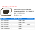 thumbnail image 2 of Automatic Transmission Filter Kit - Compatible with 2004 - 2013 Mazda 3 S 2005 2006 2007 2008 2009 2010 2011 2012, 2 of 2