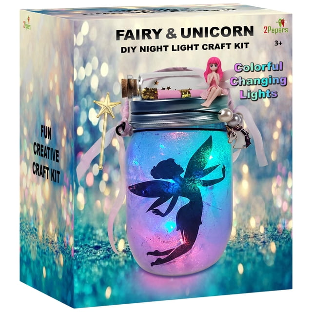 Craft Kit 2Pepers para hacer tu propio farol con forma de unicornio y hada