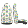 thumbnail image 3 of Yiaed Rainbow Llama Print Car Seat Covers,Universal Auto Seats Protector Fits for Car,SUV Sedan,Truck,Automotive Seat Covers & Accessories(Two packs), 3 of 7