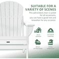 thumbnail image 6 of Withniture Folding Adirondack Chair Wood Texture, Patio Chair Weather Resistant, Wood Plastic Fire Pit Chair with Cup Holder, for Lawn Outdoor Porch Garden Backyard Deck(White), 6 of 7