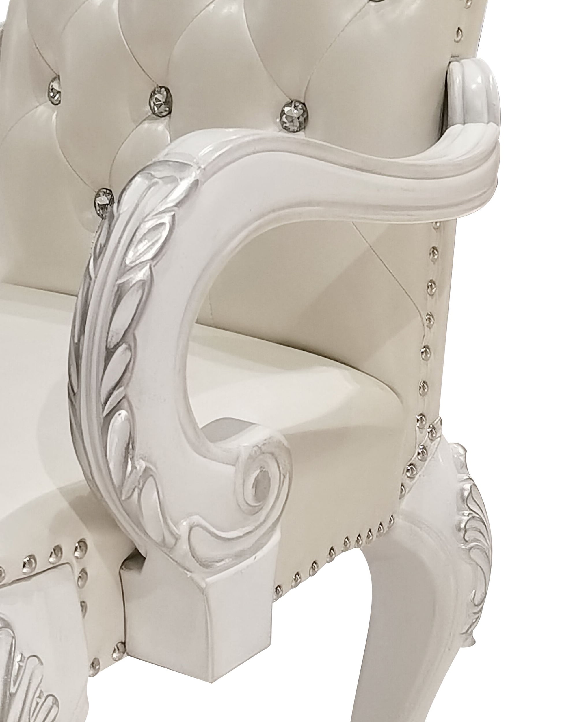 Acme Dresden Arm Chair (Set-2), Bone White Finish Indoor