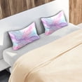 thumbnail image 7 of Satin Pillowcase Envelope Closure Pillow Cover Wrinkle-Resistant & Vibrant Print Pastel Pink Marble Texture, 7 of 7