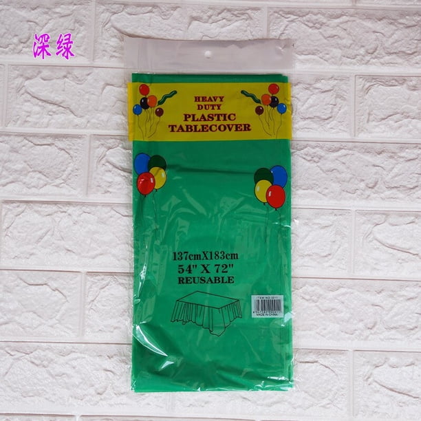 Manteles reutilizables de plástico sin BPA, cubierta de mesa de comedor de 54x72 pulgadas, tela desechable para fiestas, Picnic, Camping al aire libre, 1 unidad qym unisex