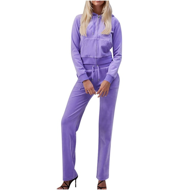 Bowake Womens Tracksuits 2 Piece Outfits Full Zip Hoodie Sweatshirts and Drawstring Pants Sets Workout Jogging Sweatsuits