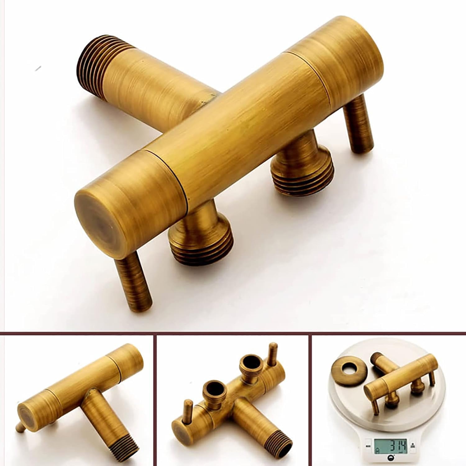 Antique Handheld Bidet Sprayer for Toilet, Brass Cloth Diaper Sprayer Kit Wall Mounted Bidet Sprayer Set Single Handle Toilet Bidet Sprayer Kit with 150cm Shower Hose