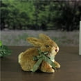 thumbnail image 3 of Northlight 8” Sisal Laying Bunny Rabbit Spring Easter Figure - Brown/Green, 3 of 3