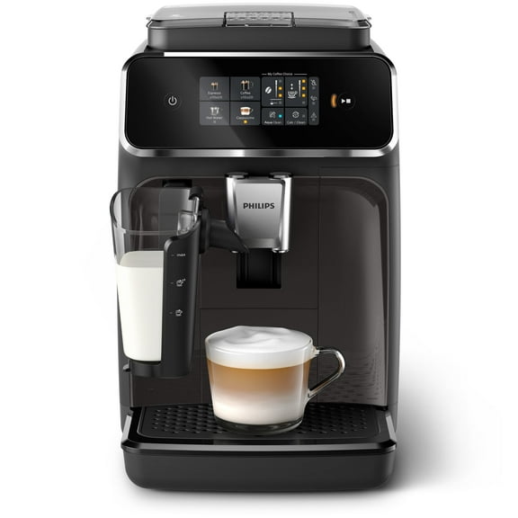 Philips 2300 Fully Automatic Espresso Machine with LatteGo Milk Frother, Black