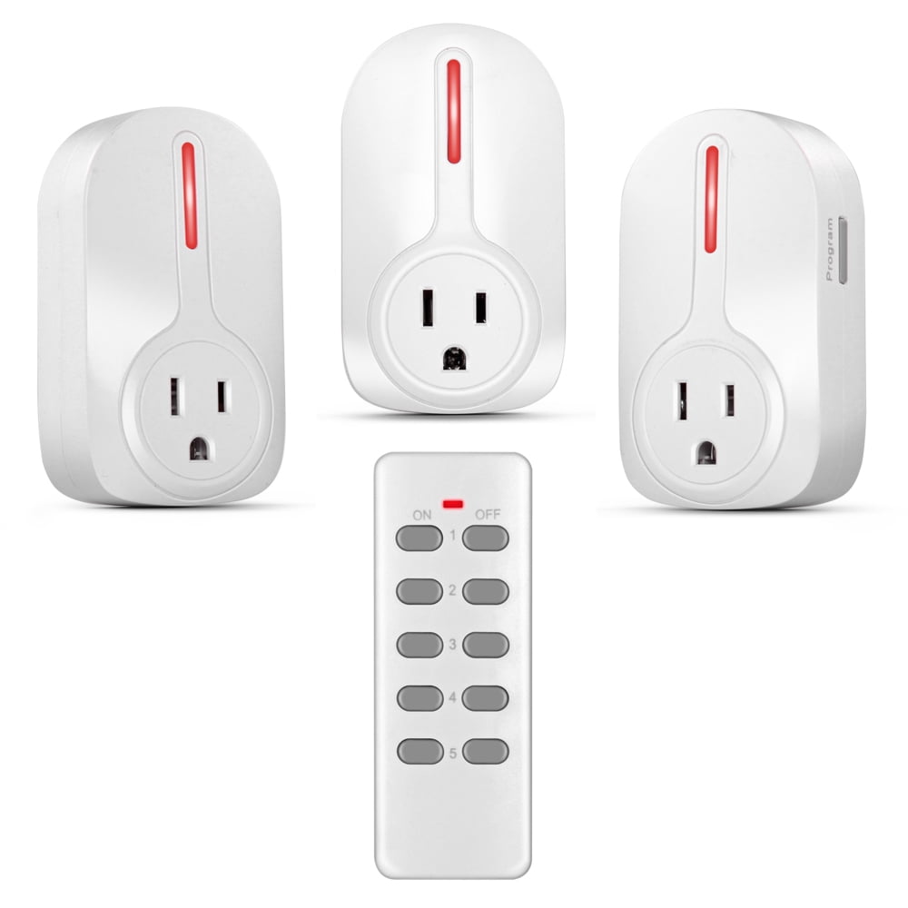 Wireless Outlet Switch with Remote Control Wirelessly Turn Power On