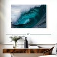 thumbnail image 3 of Elephant Stock Crashing Blue Ocean Wave Wall Art - Horizontal Canvas Wall Art - Living Room Wall Decor - Beach Canvas - Teal And Blue Decor - 39" x 26", 3 of 8