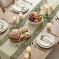 thumbnail image 5 of Sm:)e Rustic Farmhouse Dark Green Paper Braided Table Runner 12x36 Inch, Seasonal Christmas Woven Decoration for Kitchen Dining, Home & Party Use, 5 of 6
