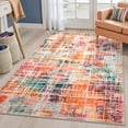 thumbnail image 4 of RUG ROBOT Abstract Living Room Rug 4'x6', Soft Modern Washable Area Rugs for Bedroom Non Slip, Ultra Thin Foldable Low Pile Carpet for Dining Room Kitchen Bathroom Office, Multi Color, 4 of 10