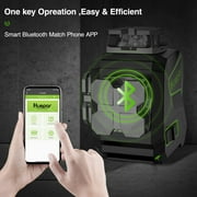 2D 8 Lines Self-leveling Laser Level, 2 x 360° Green Beam Cross Line Laser Level Tools with Bluetooth, Li-ion Battery and Magnetic Base