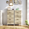 thumbnail image 4 of edx 4 Drawers Fabric Dresser for Bedroom, Drawer Organizer Storage Cabinet for Closet, Clothes, TV Stand, Oak, 4 of 9