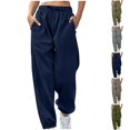 thumbnail image 2 of Qingpeng Women's Casual Elastic High Waisted Joggers Sport Workout Active Baggy Lounge Trousers with Pockets Casual Loose Sweatpant, 2 of 7