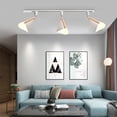 thumbnail image 4 of FSLiving Dimmable Remote Control Track Pendant Lights Single Circuit H-Type Adjustable Angle Modern Design White Metal Cone Shape Lighting Fixtures for Art Background Wall Store Home Decor - 1 Light, 4 of 6