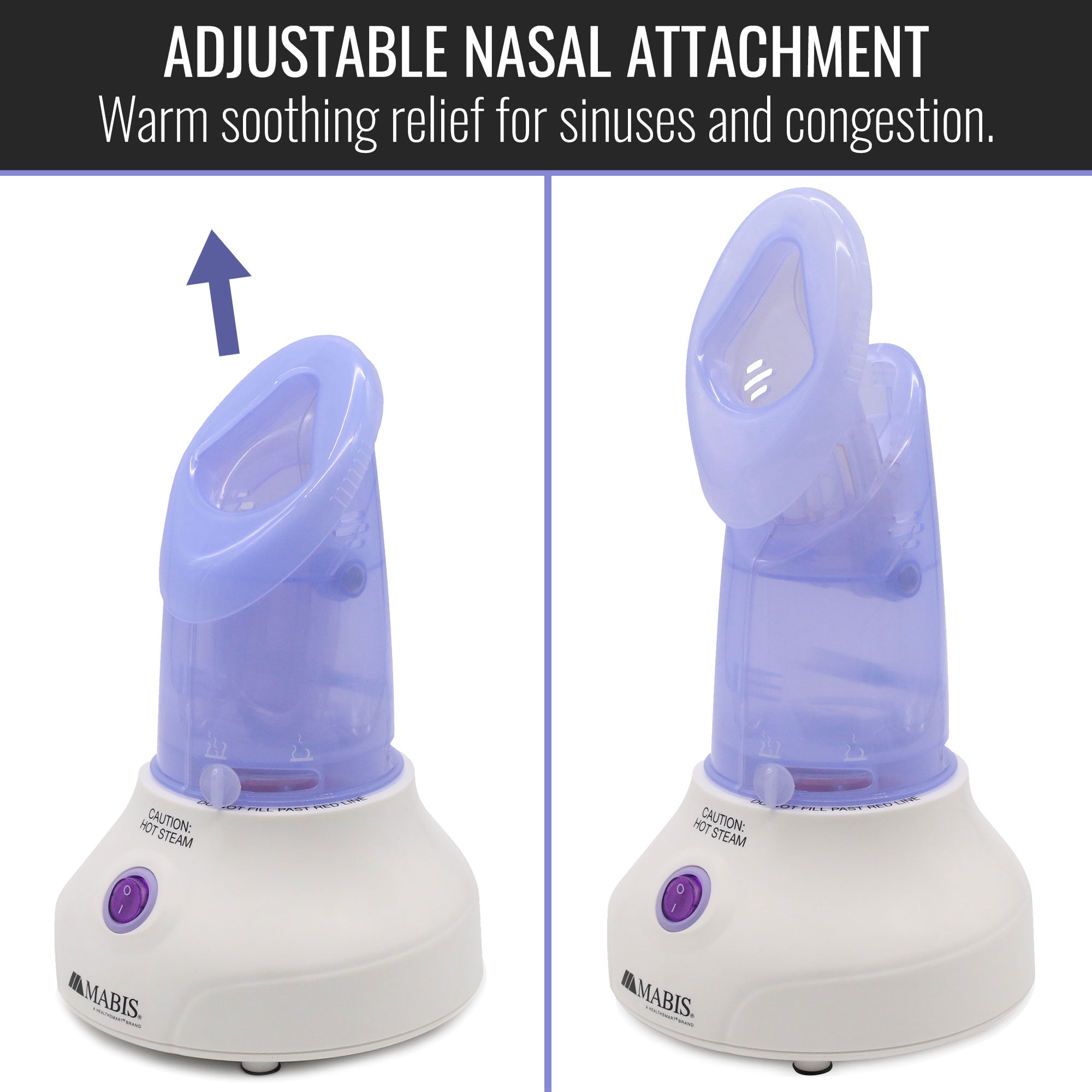 MABIS Steaming Facial Mask, Plug-in Vaporizer - 60ml Liquid Capacity