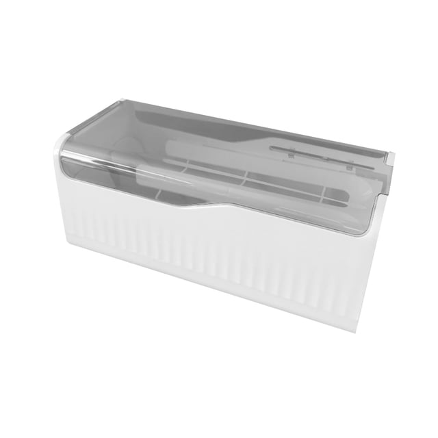 Organizador de huevos para refrigerador, dispensador de huevos con ruedas automáticas, doble capa, ligero. Blanco
