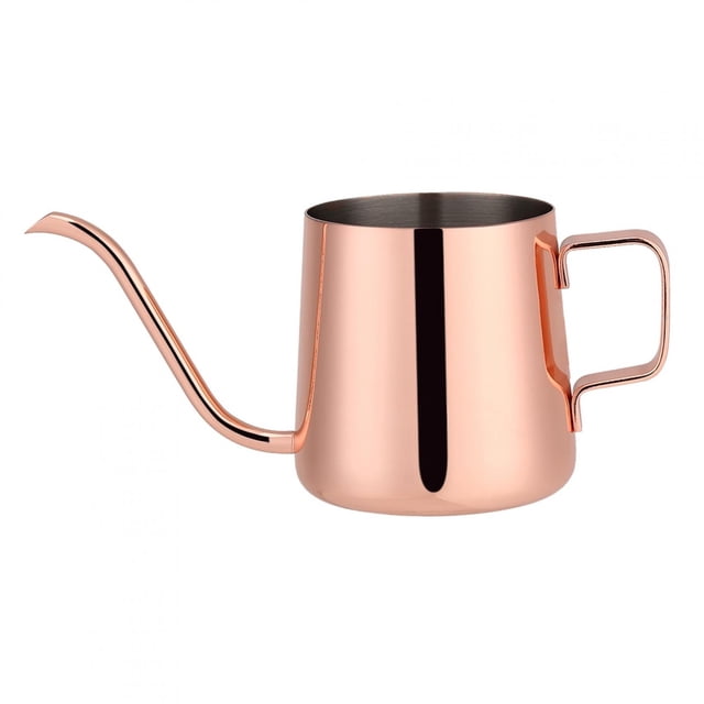 Stainless Steel Drip Coffee Pot Long Gooseneck Spout Kettle Cup Tea Tool Home Kitchen 250ml/350ml(250ml-Rose Gold)