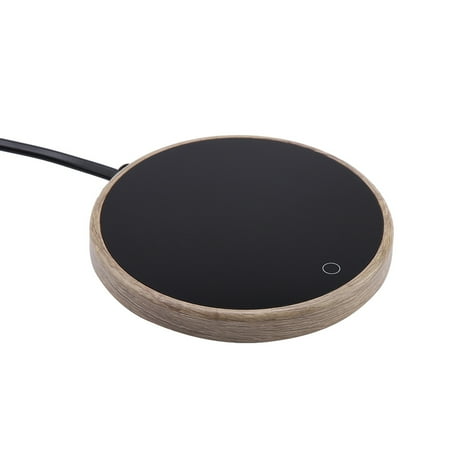 

Wood Grain Electric Coffee Cup Warmer Pad Tea Mug Heater for Office Home 220-240V (EU Plug)