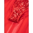 thumbnail image 5 of TiaoBug Kids Girls Lyrical Dance Dress Sequin Backless Leotard Performance Costume, 5 of 7