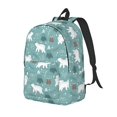 thumbnail image 1 of Balery whiter Snow bear Print Mochila Clásica Impresa Básica para Viaje, Mochila Escolar Resistente al Agua, Mochila de Lona con Correas Ajustables-Medium, 1 of 5