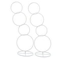 thumbnail image 3 of Luzkey Wedding Arch Stand Flower Arch Frame with Base Large Round Backdrop Stand for Stage Display Graduation Anniversary Decoration White 2PCS, 3 of 8