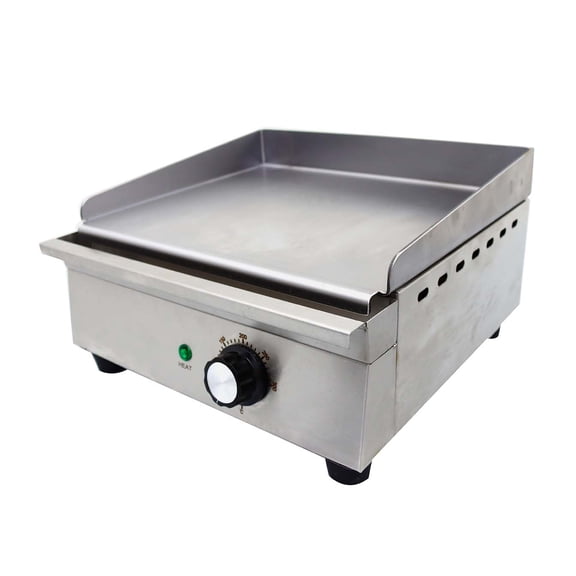 Techtongda Commercial Home Electric Countertop Flat Cooking Griddle Grill Stainless Steel
