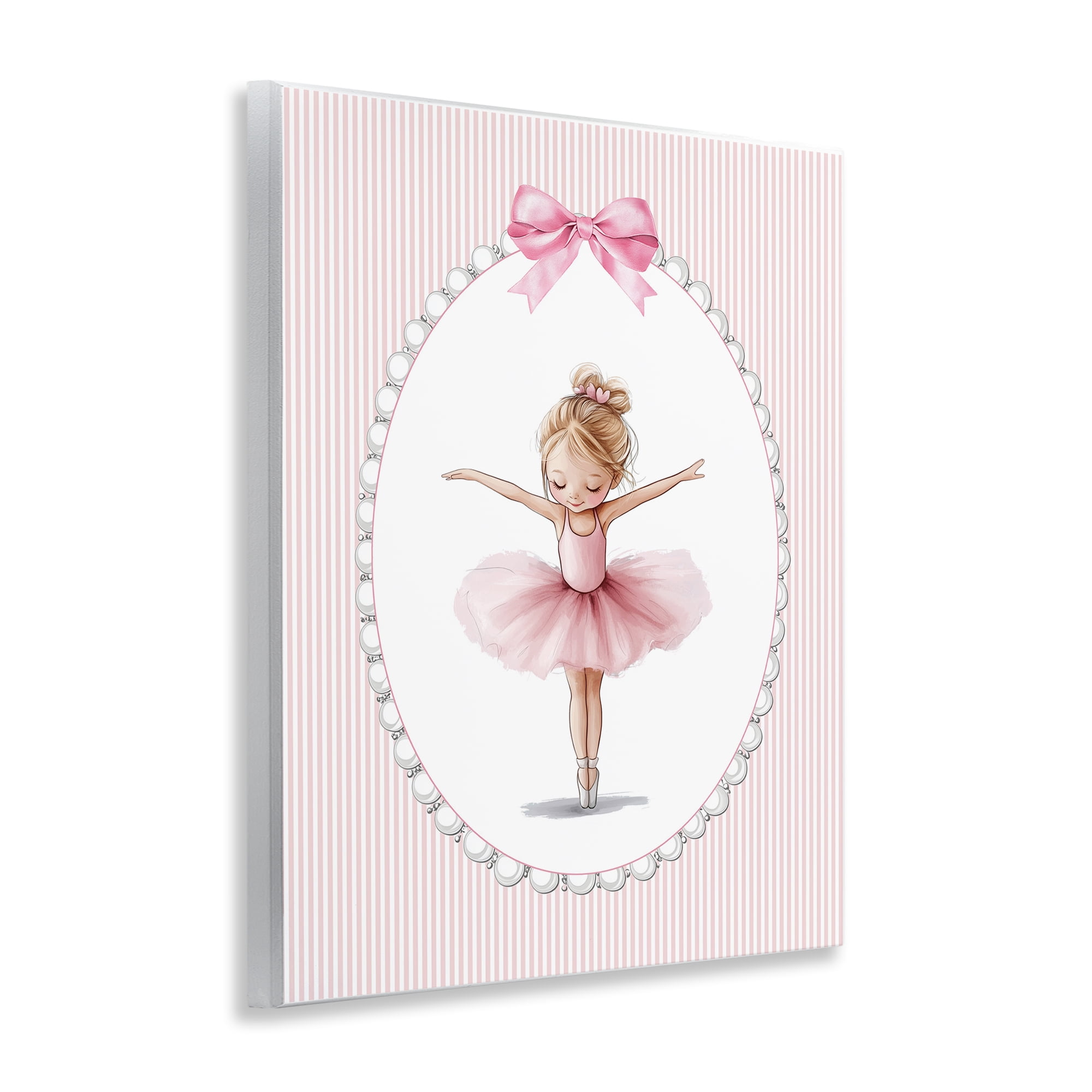 Stupell Industries Dancing Pink Ballerina Wall Plaque Art, design by Christine Simpson Art