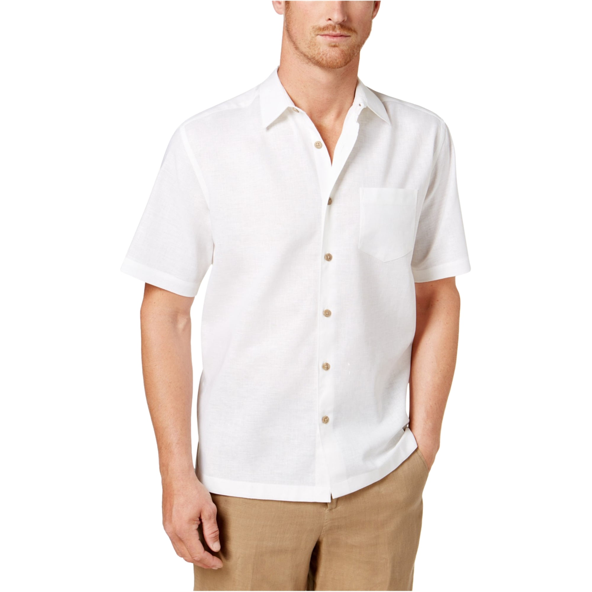 cubavera mens basic pocket button up 