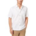 thumbnail image 2 of CubAvera - Camisa básica con bolsillo para hombre, color blanco, mediano CubAvera Botones al frente, 2 of 2
