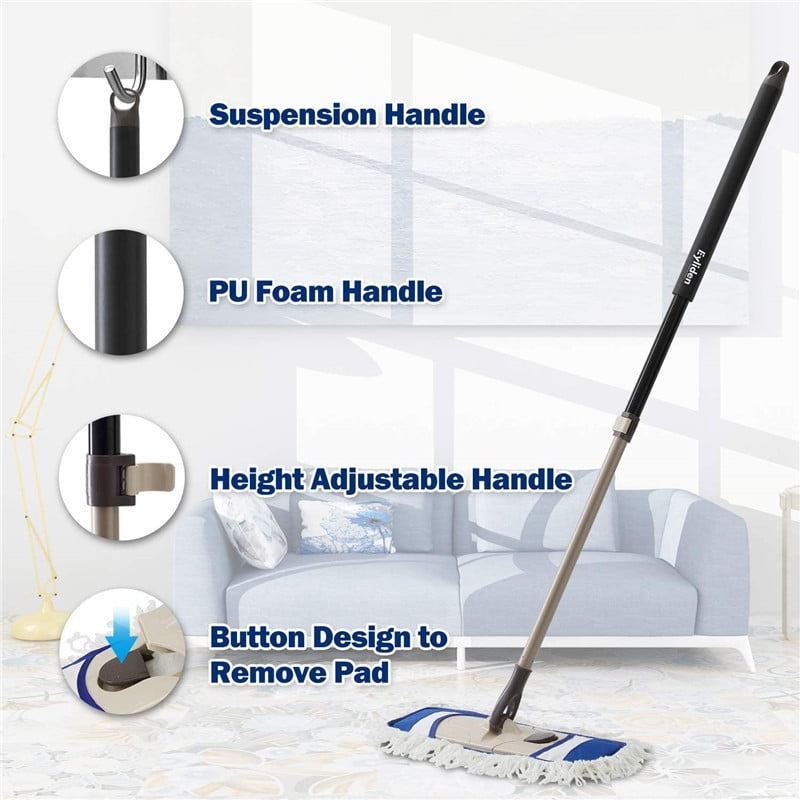 Dust Mop Microfiber Hardwood Floor Mop with Extendable Adjustable