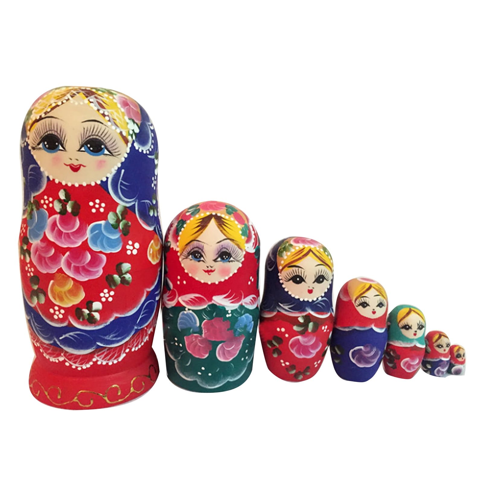 Cuteam Nesting Doll,7Pcs/Set Stackable Flower Girl Matryoshka Nesting