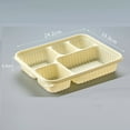 thumbnail image 2 of Disposable Lunch Box Gridding Box Bento Commercial Takeout Packaging Box FoodGrade EnvironmentFriendly Degradable Bowl C, 2 of 7
