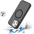 thumbnail image 3 of For iPhone 15 Frame Aluminium Camera Stand Metallic Buttons [Magnetic Circle] Tough HQ Hybrid Case - Black, 3 of 3