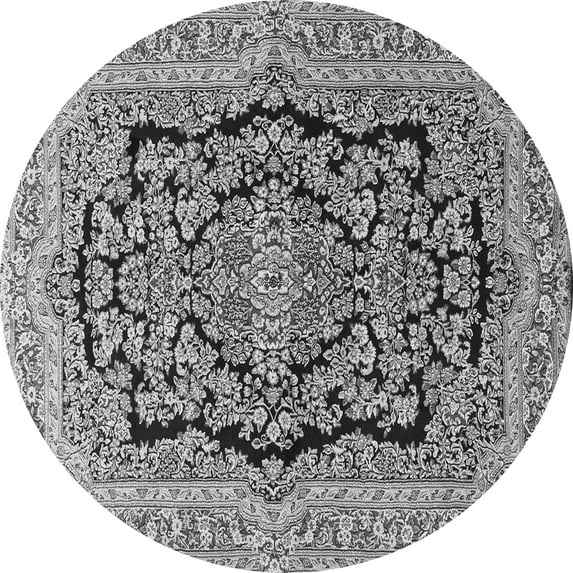 Ahgly Company Indoor Round Persian Gray Traditional Area Rugs, 6' Round