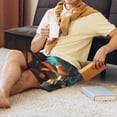 thumbnail image 3 of Mens Pajama Pants - Halloween Mysterious Notebook Black Cat Sleep Shorts Mens Pajama Shorts, Comfy Pj Pants for Mens Lounge Shorts, 3 of 5