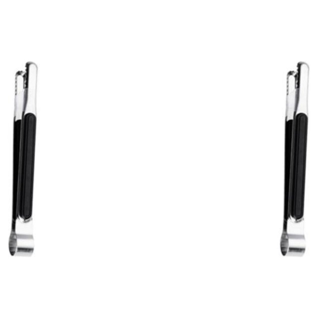 Bewildely Clip de barbacoa para el hogar Clips de acero inoxidable resistentes para alimentos Pinzas antiadherentes para picnic Herramienta de Negro8 pulgadas (19.5 cm) 2Conjunto