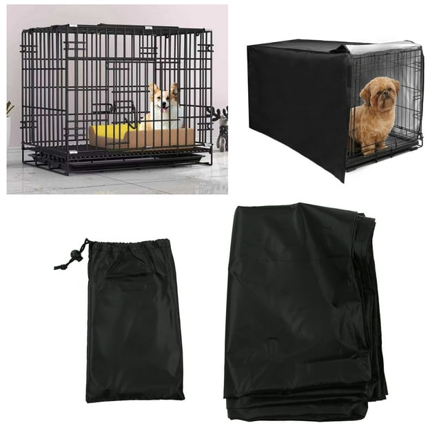 Housse de Cage pour Chien, Housse de Protection Imperméable Anti-Poussière Confortable avec Sac de Rangement pour Protection Intérieure Extérieure