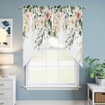 thumbnail image 6 of Sage Green Eucalyptus Kitchen Window Curtains, Swag Curtains Valance for Bedroom Living Room Bathroom, Vintage Spring Floral Leaves Rod Pocket Window Treatment Curtain Block Drapes 2 Panels 36"x45", 6 of 9