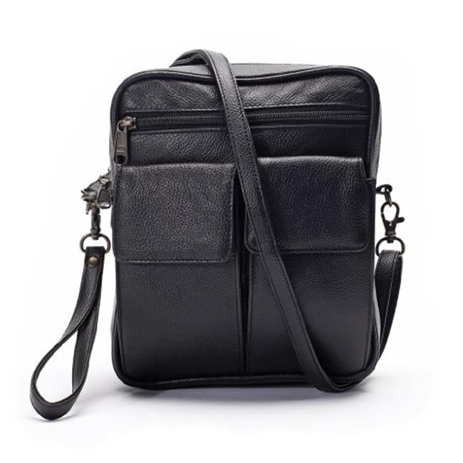 Winn International Leather Tote Bag Handbag with Three Compartments