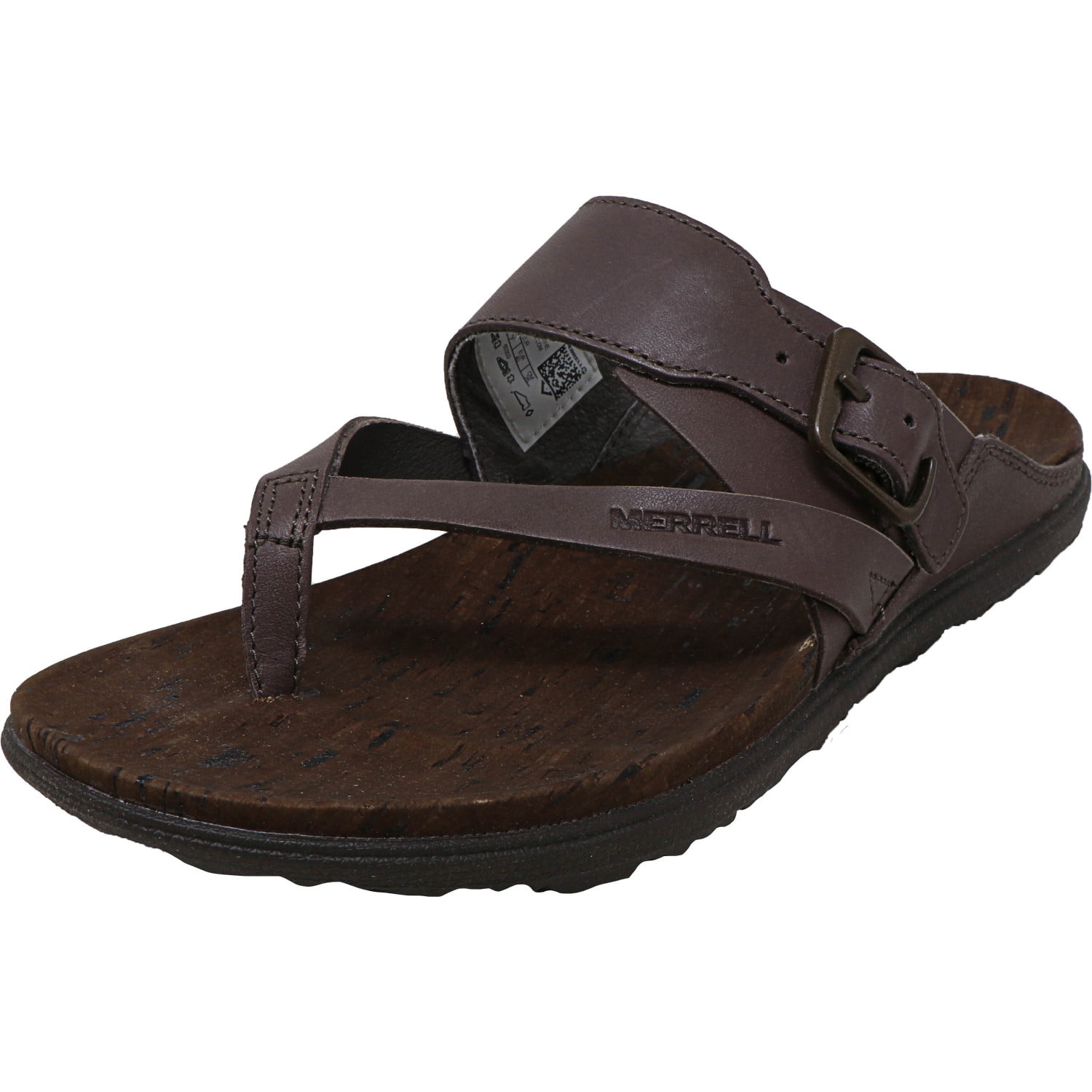 Merrell Women's Around Town Luxe Buckle Thong Falcon Leather Sandal ...