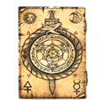 thumbnail image 2 of TUZECH Book of Spells Leather Bound Journal Deckle Edge Paper Grimoire Printed Diary Third Eye Notebook Spiral Gothic Notebook Antique Vintage Book for Men and Women (Ouroboros Circle Of, 2 of 7