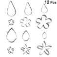 thumbnail image 2 of Cortadores de galletas de acero inoxidable 304, 12 Uds., flor encantadora y molde de gota de agua, herramientas para hornear gall HOMEMAXS 5751234-MX, 2 of 7