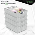 thumbnail image 7 of NEATERIZE Woven Storage Baskets for Organizing - 4 Fabric Empty Organizer Bins With Handles - Great Bin for Organization, Linen Closet Shelves & Bathroom Basket. Empty Baskets for Gifts (Grey), 7 of 7