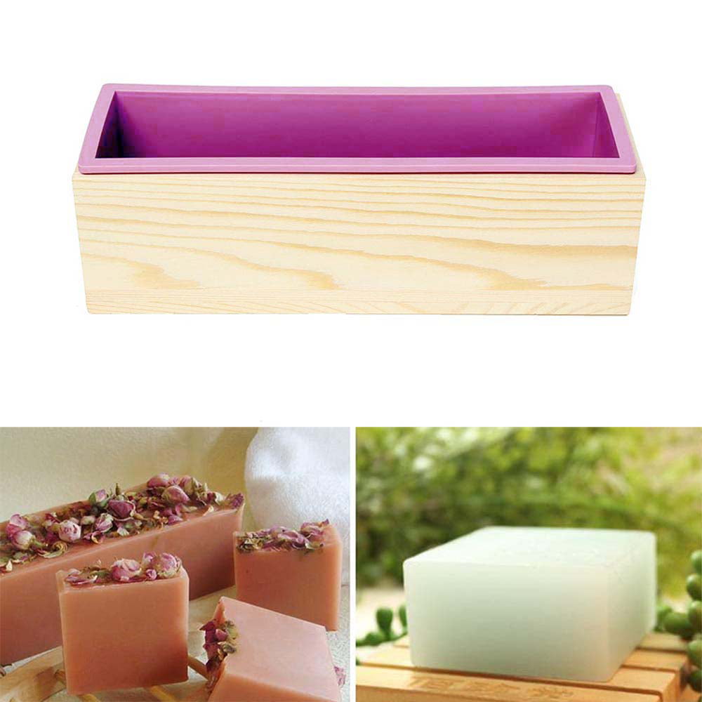 Wood & Silicone Loaf Soap Mold Set